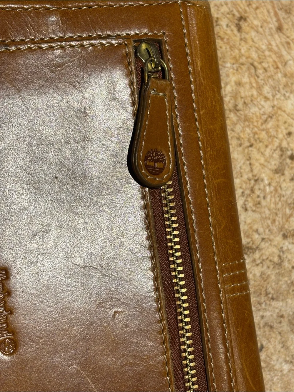 #Vintage  #Timberland Caramel Canvas Card Wallet#genuineleather